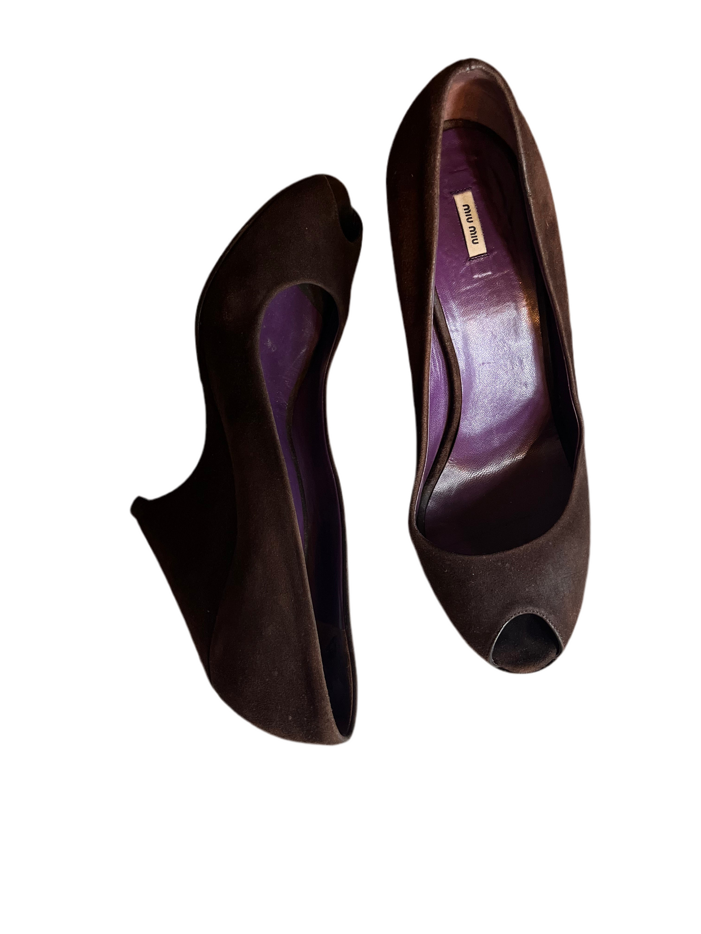 capagna miu miu sculptural wedge, US 9.5-10