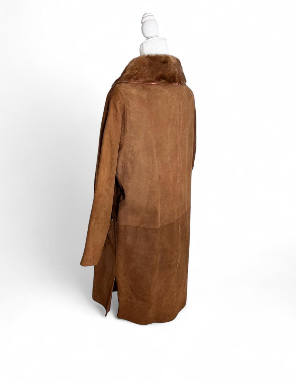 60s patchwork suede swing coat, size S-M