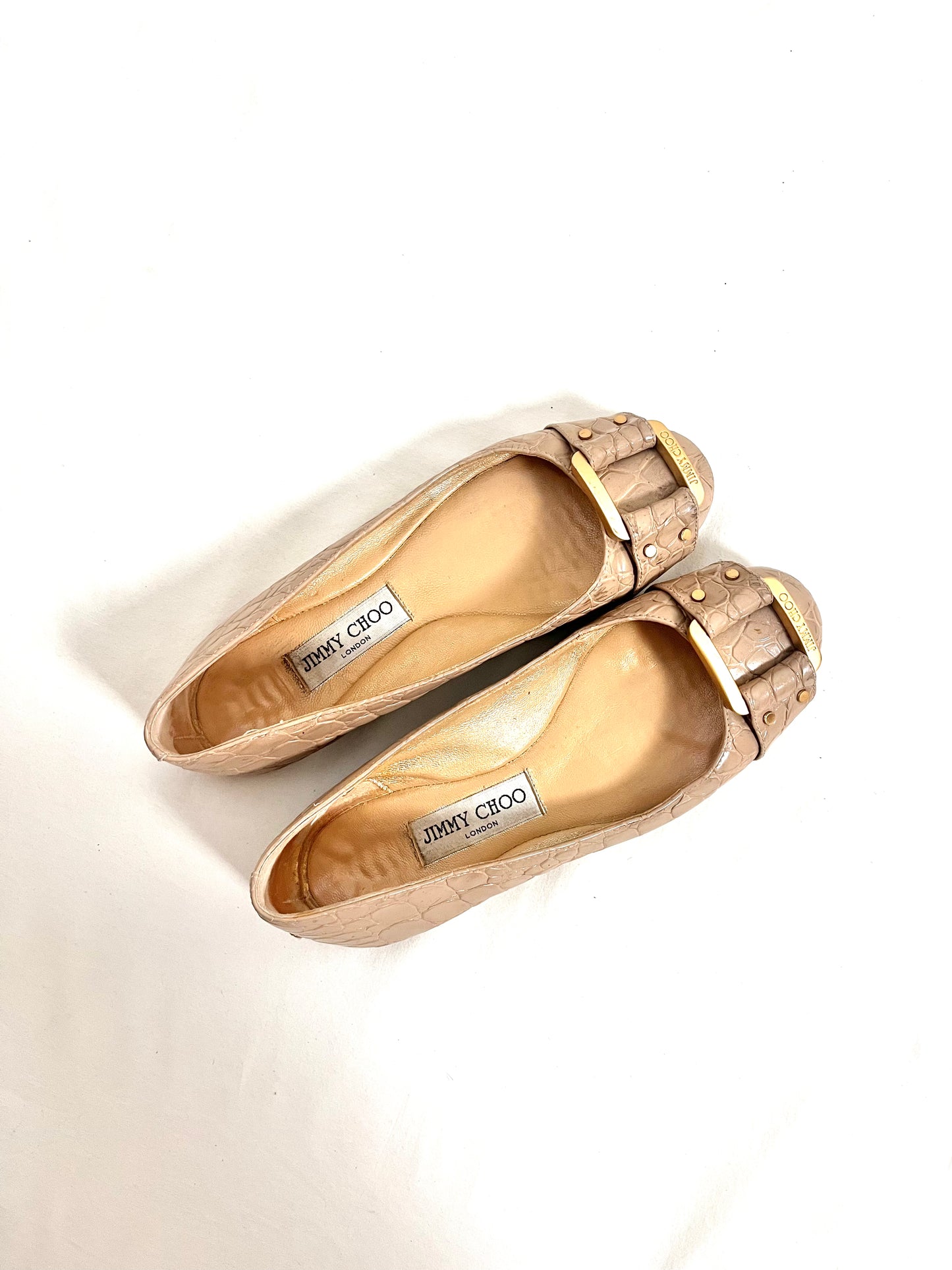 taupe Jimmy Choo flats, US 6