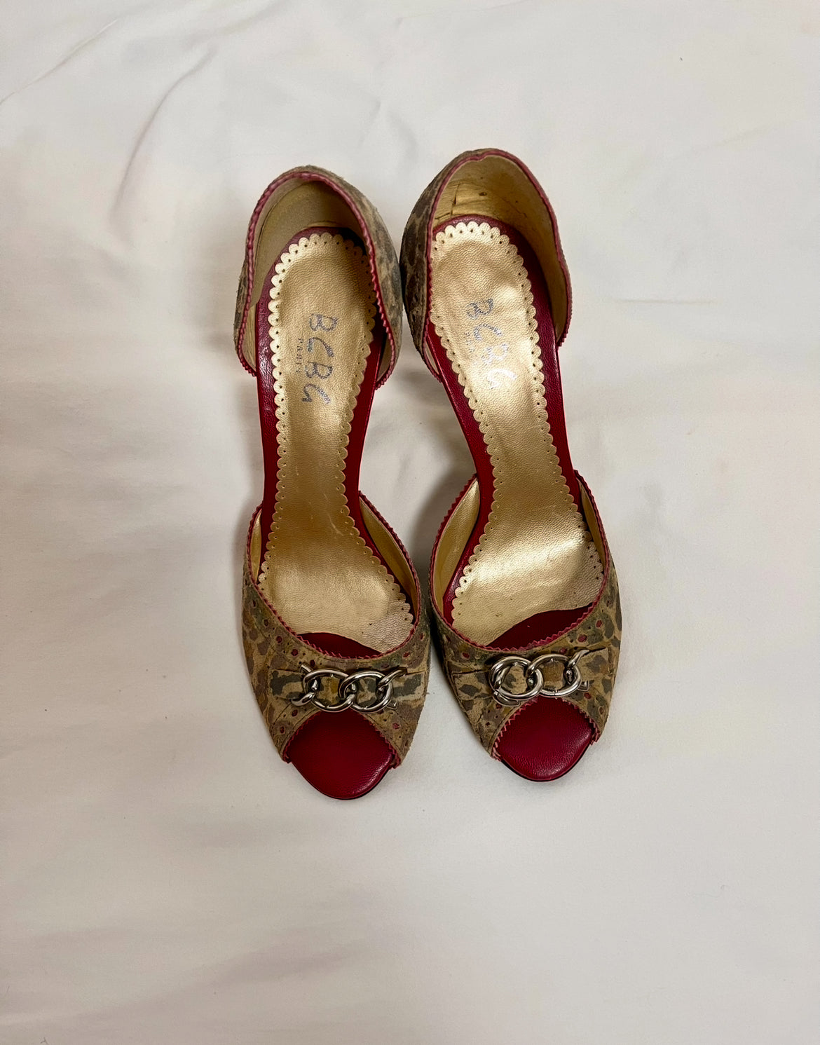 BCBG cherry leopard heel, US 7.5