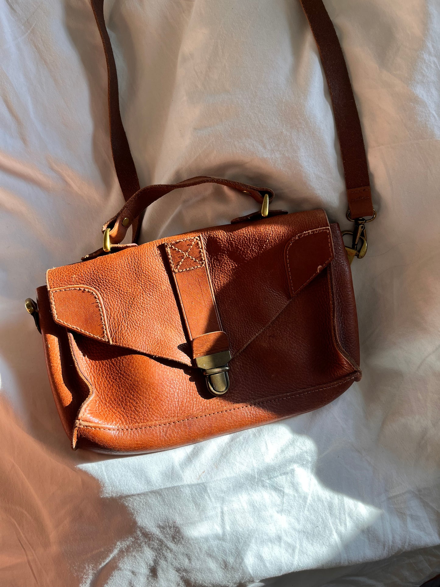 lustro Italian leather tote