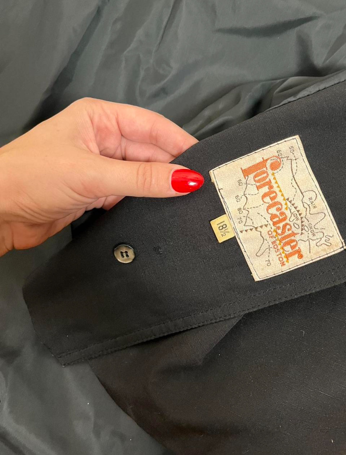 70s Boston Forecaster Black Coat, size XL- 1x