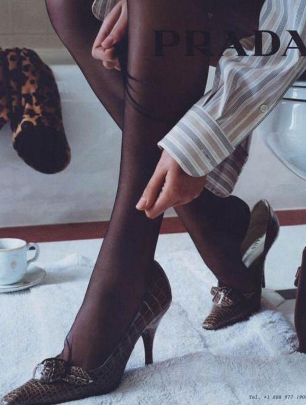 90s Prada Leather Kitten Heels, US 9.5