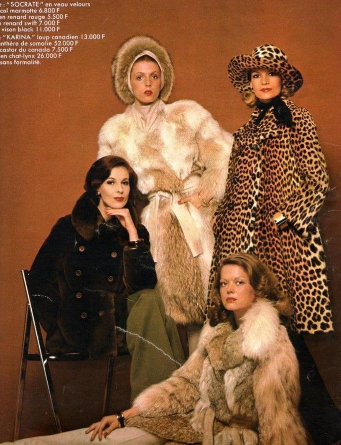 70s blonde fur coat, size S