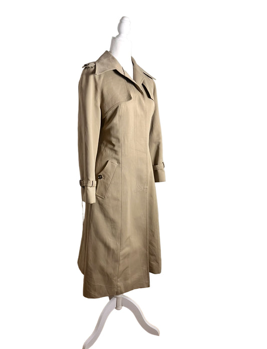 70s tan trench, size S/M