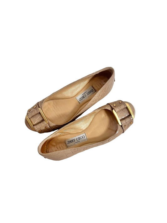 taupe Jimmy Choo flats, US 6
