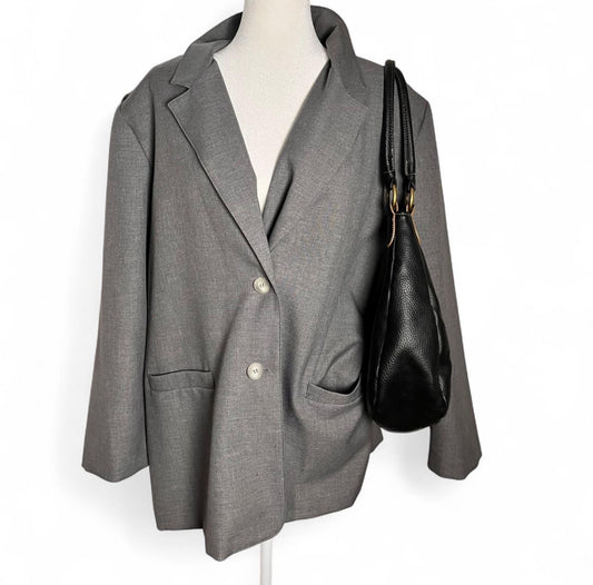 90s charcoal blazer, size XL
