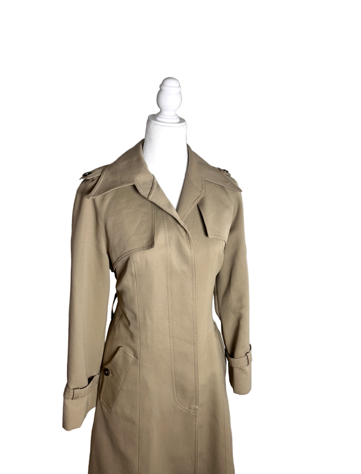 70s tan trench, size S/M