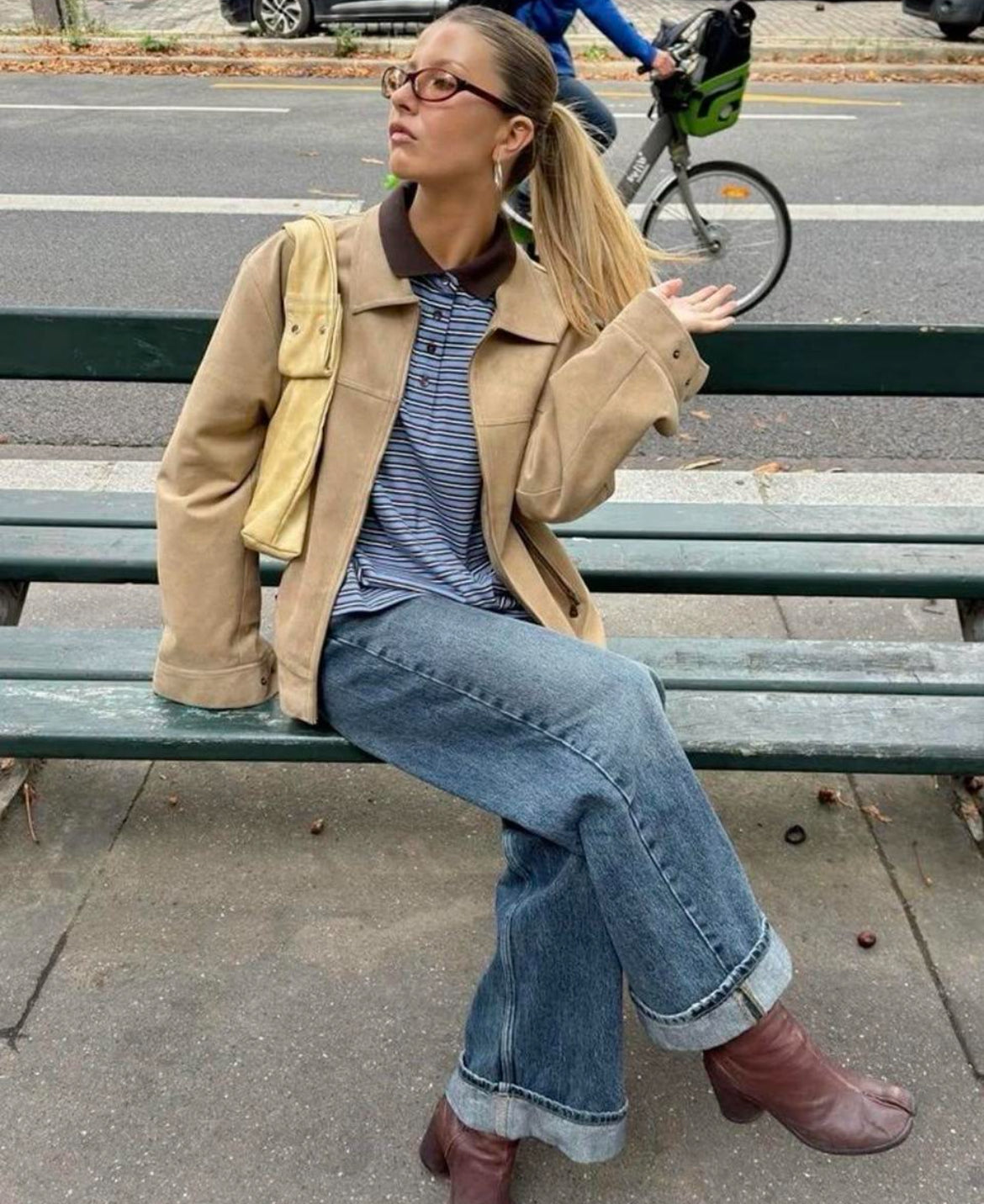 90s camel light blazer, size M-L