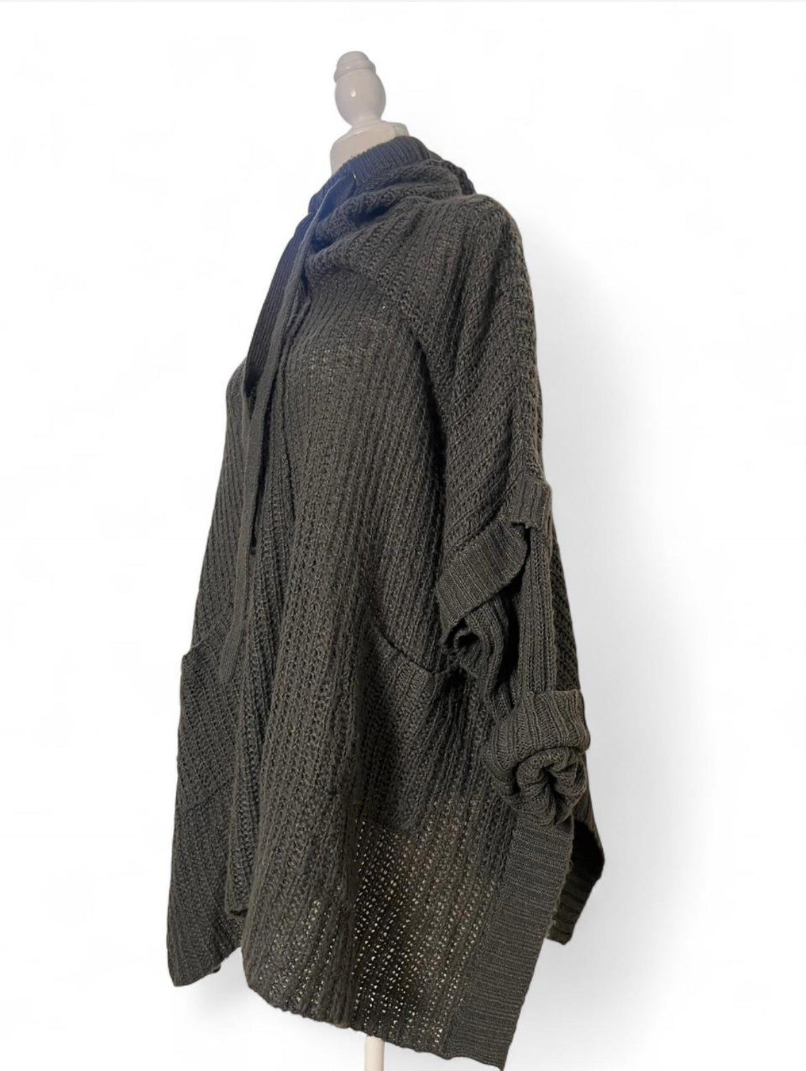 cozy poncho sweater, one size