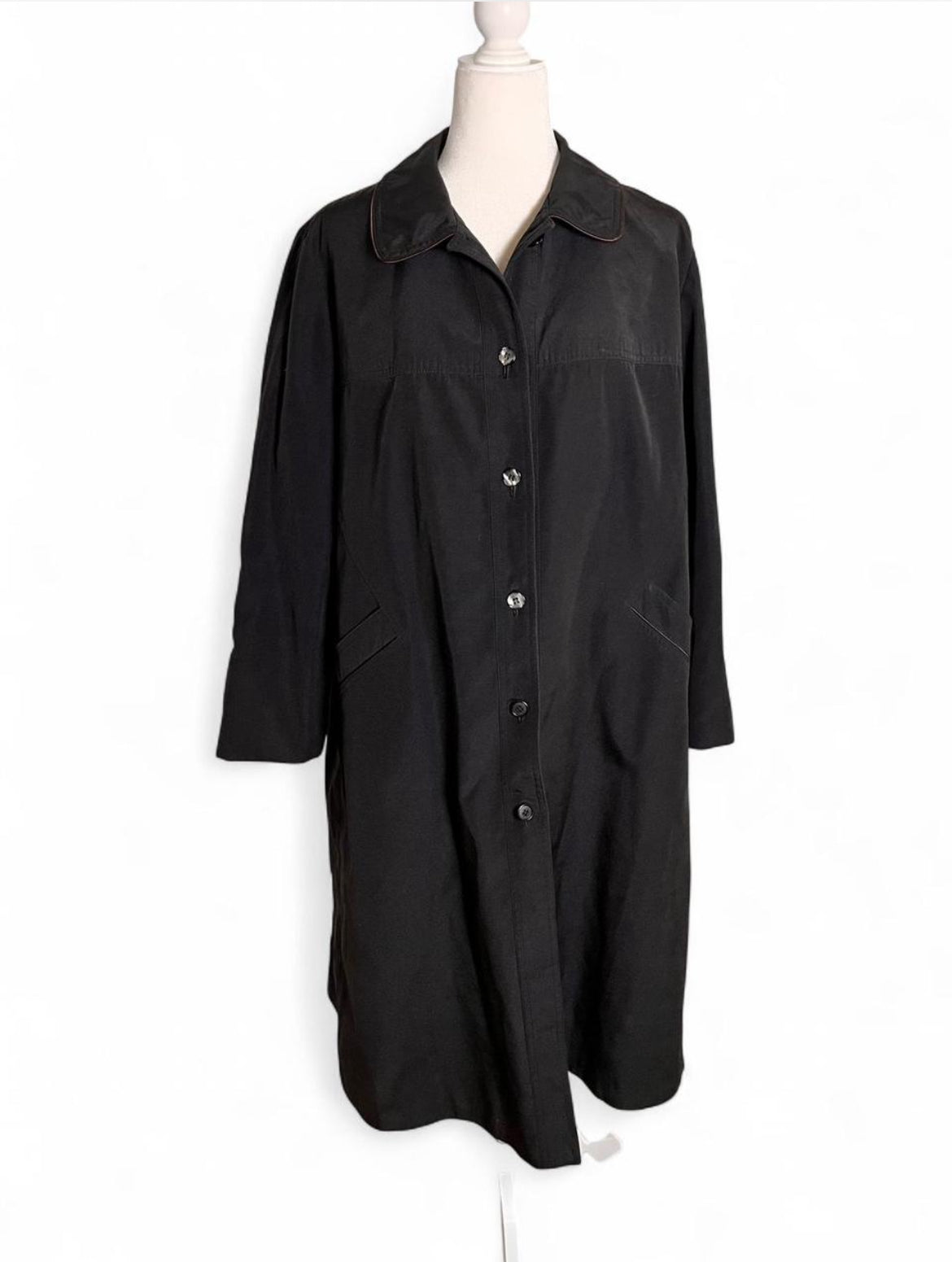 70s Boston Forecaster Black Coat, size XL- 1x