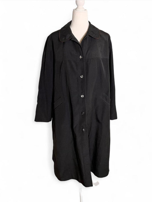 70s Boston Forecaster Black Coat, size XL- 1x