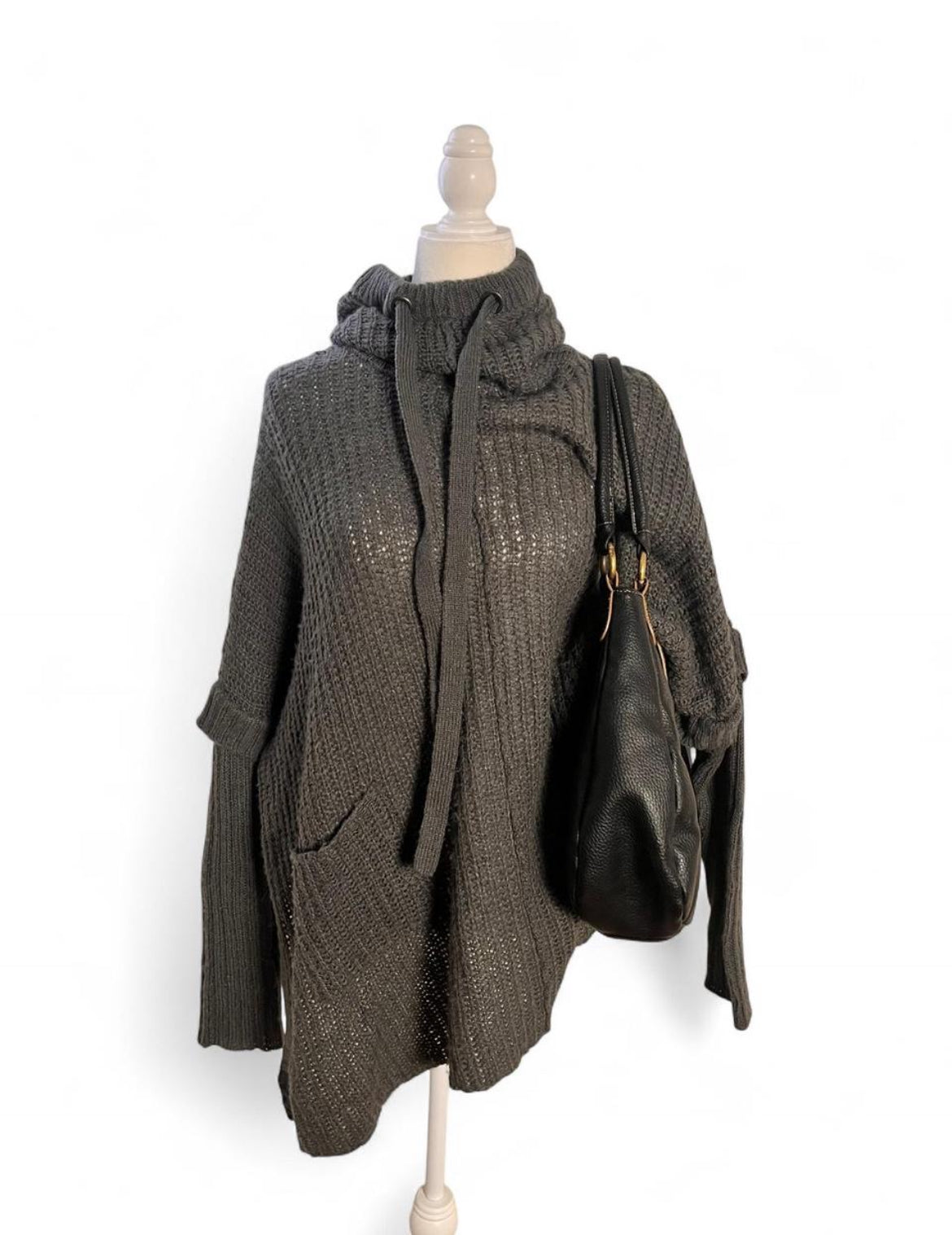 cozy poncho sweater, one size
