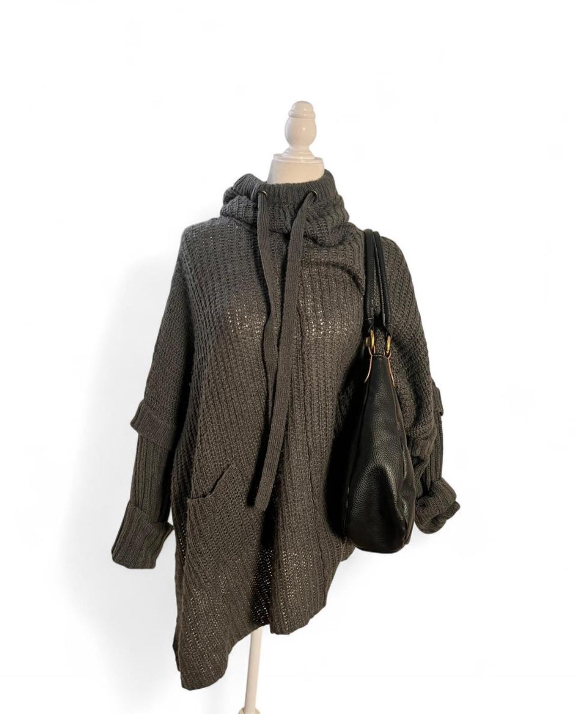 cozy poncho sweater, one size