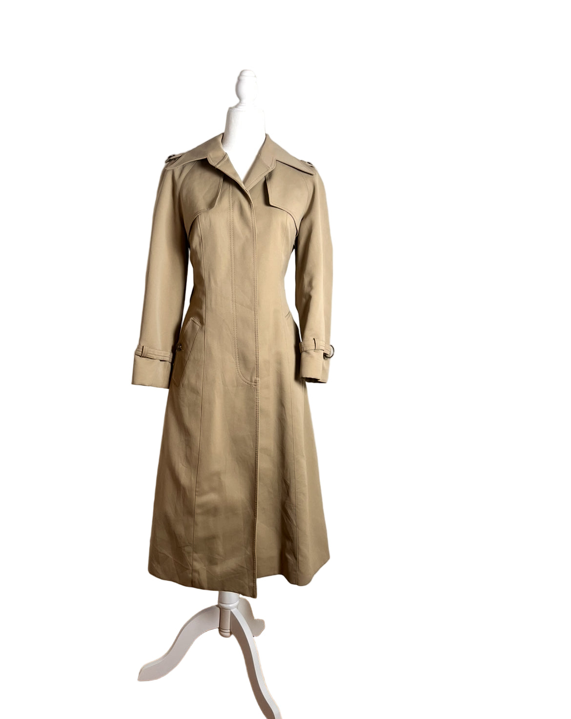70s tan trench, size S/M