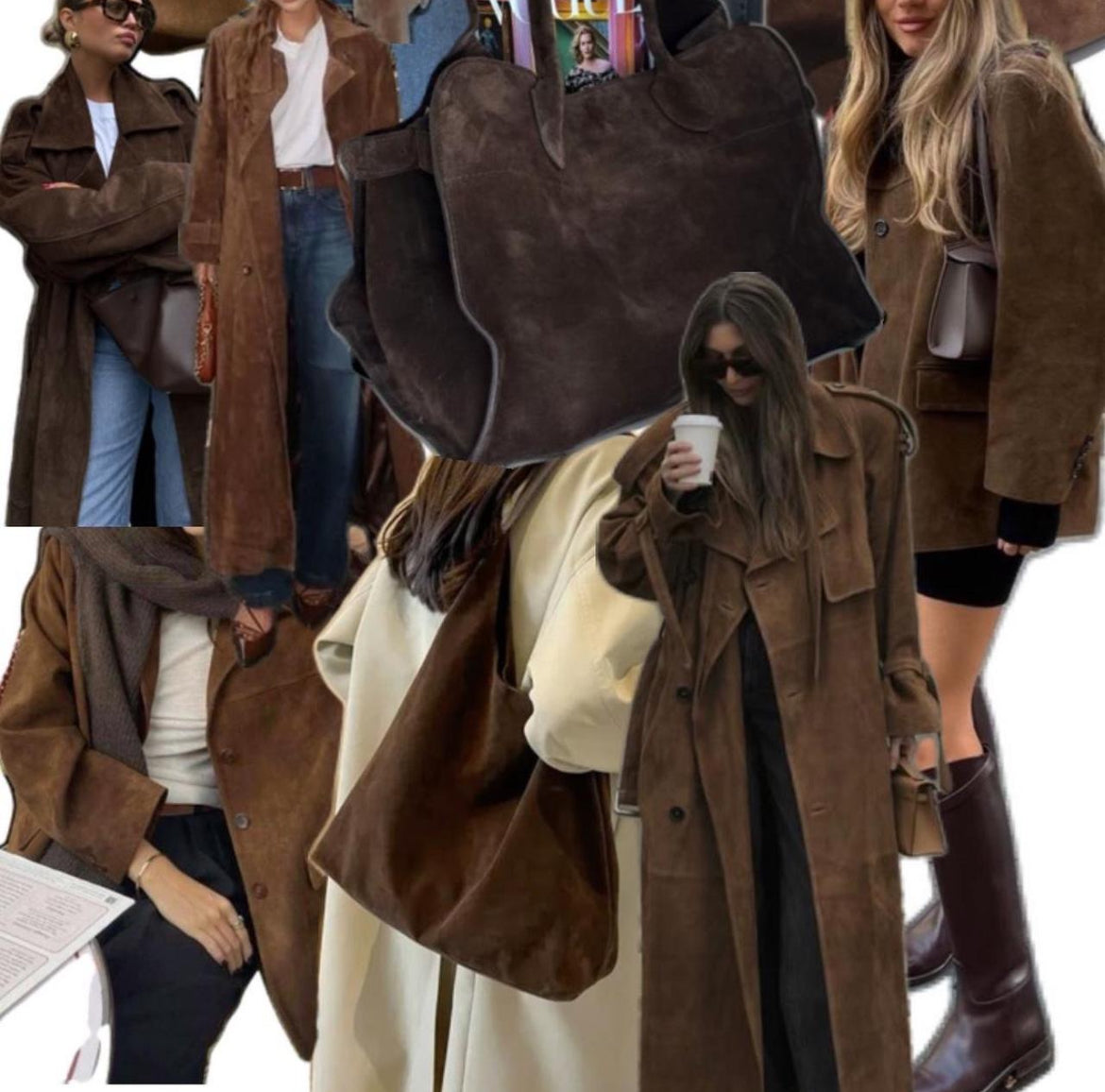 60s patchwork suede swing coat, size S-M