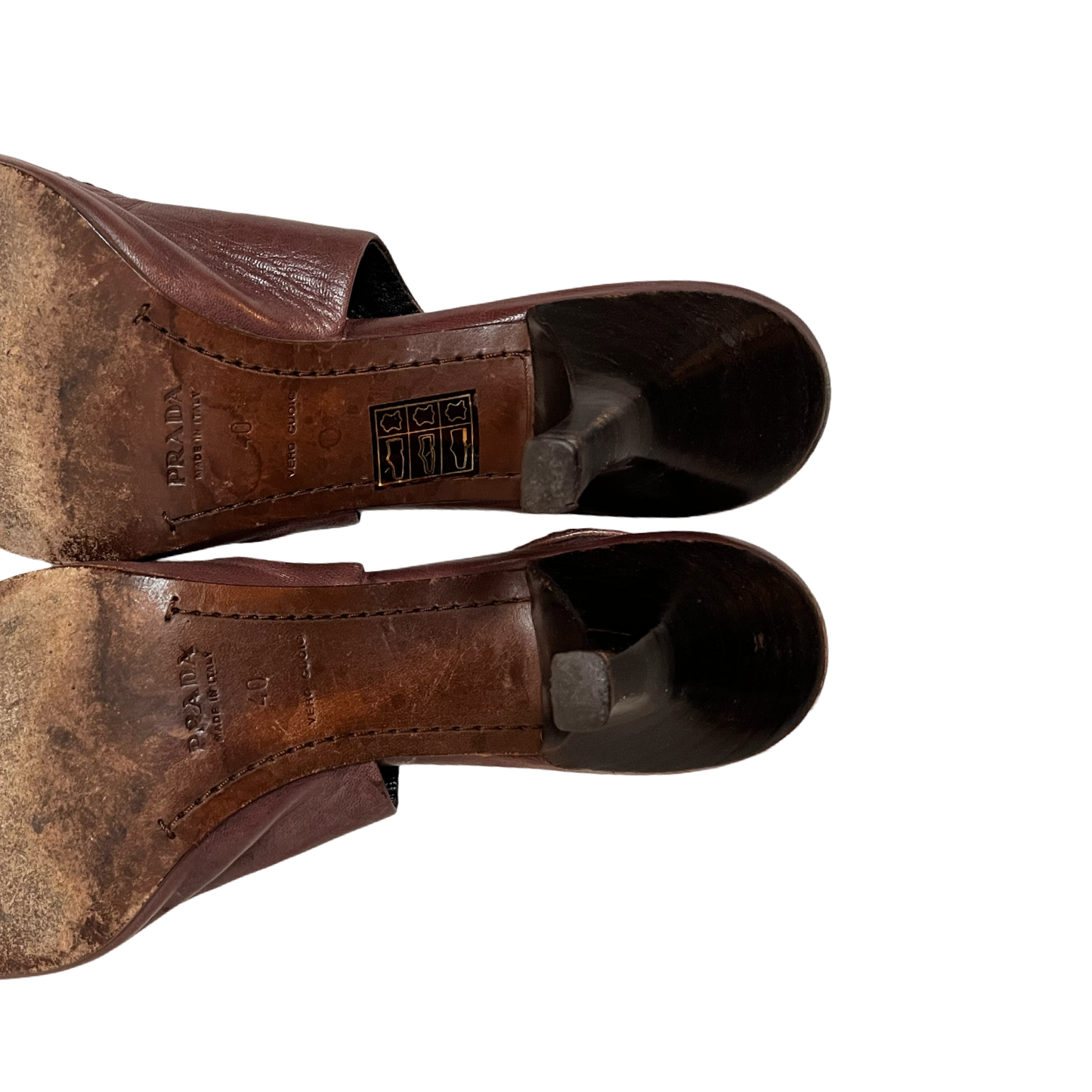 90s Prada Leather Kitten Heels, US 9.5