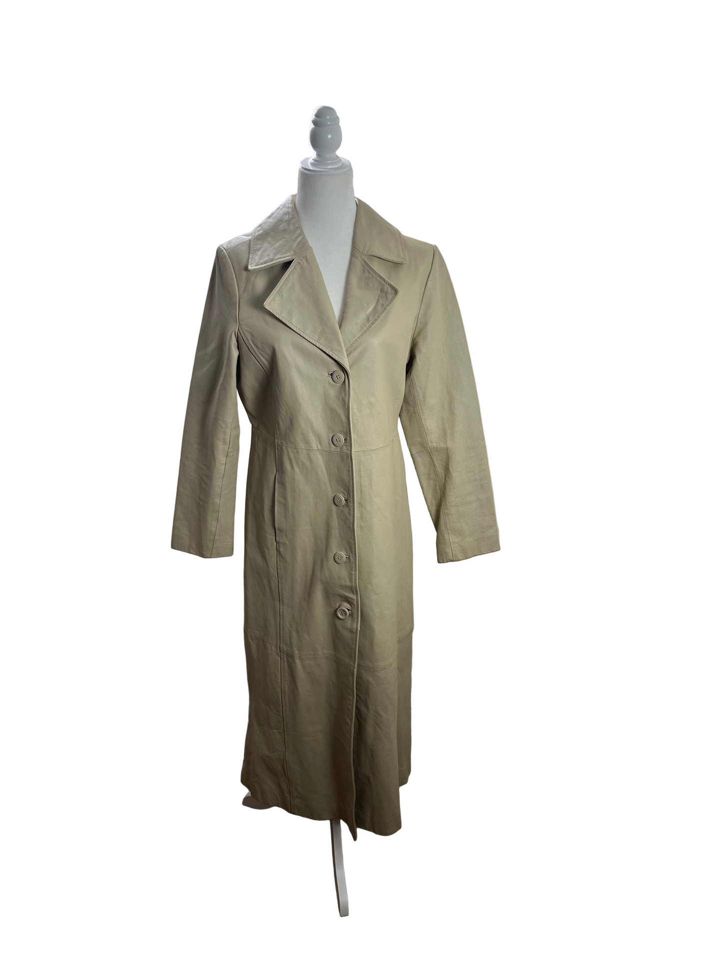 light tan leather jacket, size S