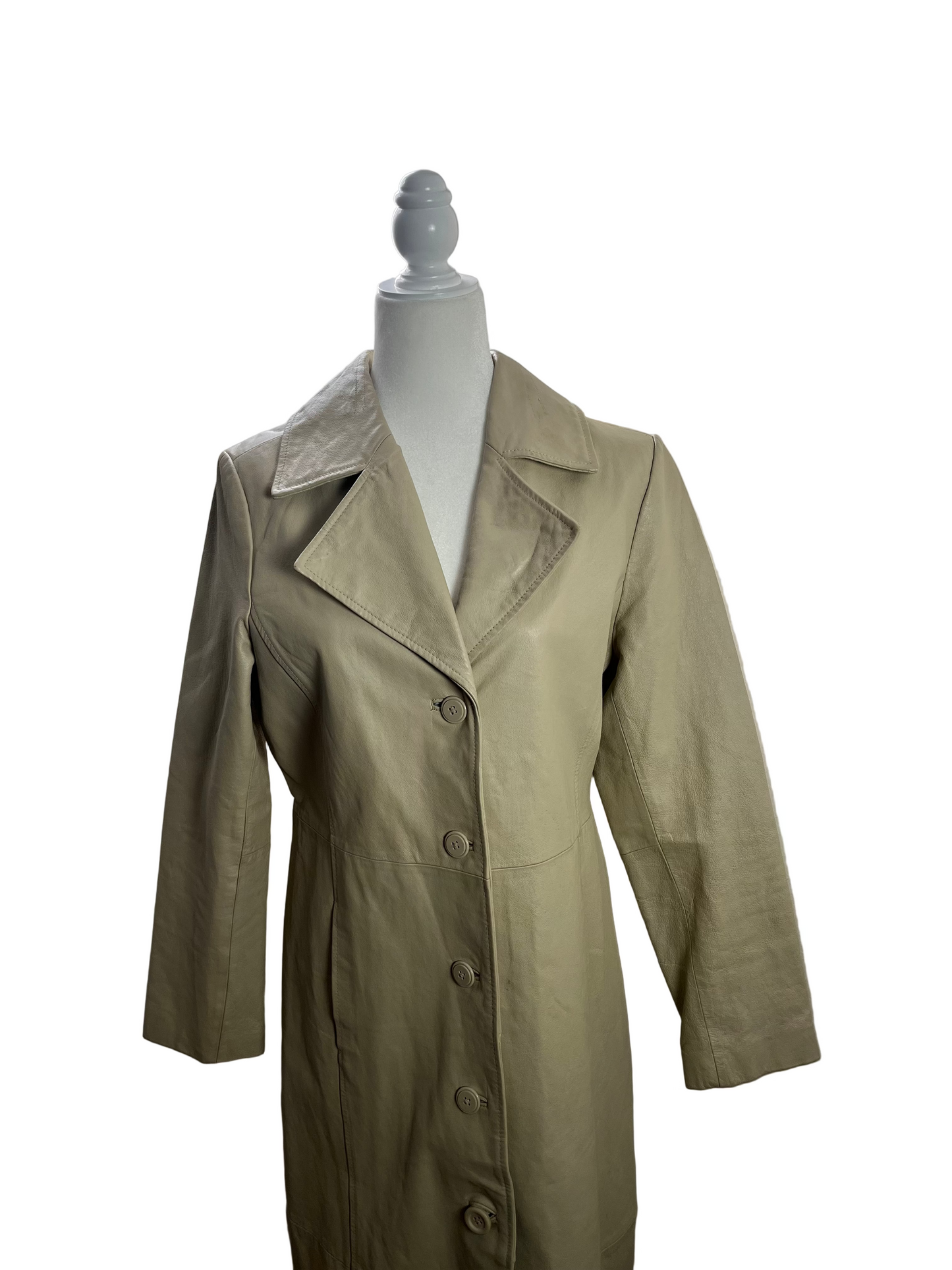 light tan leather jacket, size S