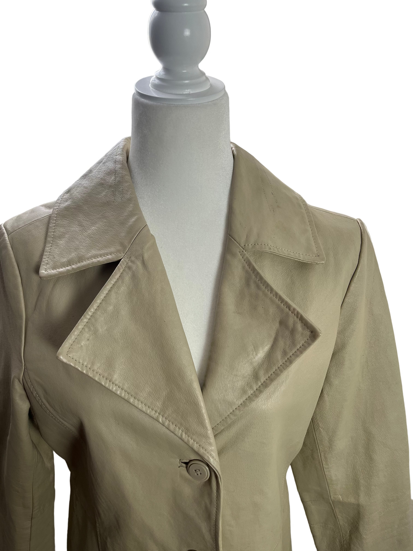 light tan leather jacket, size S