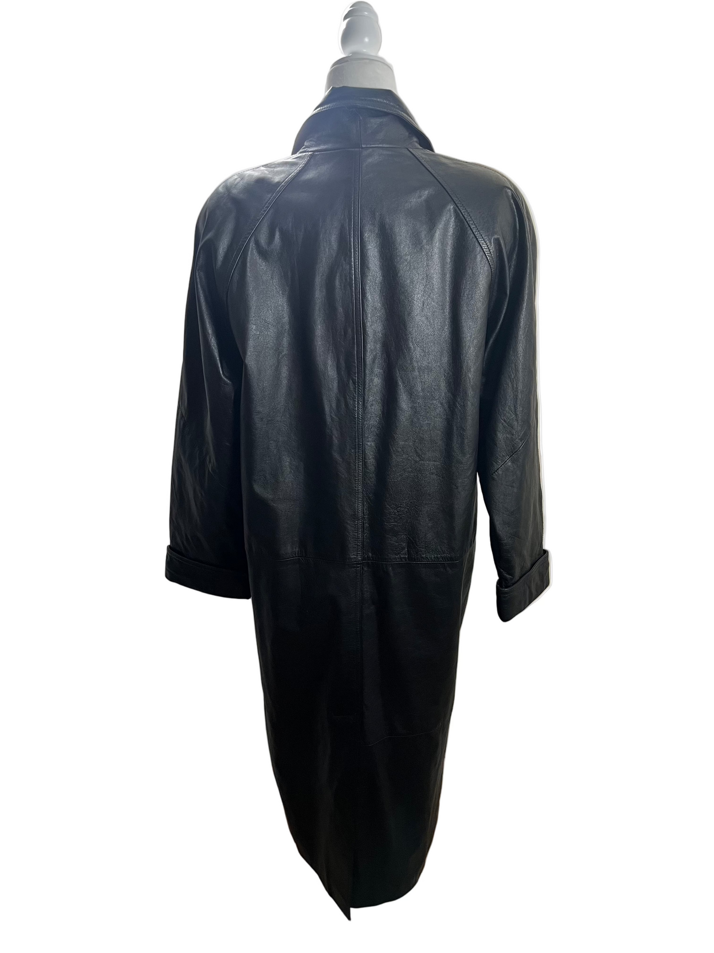 90s leather trench, size L