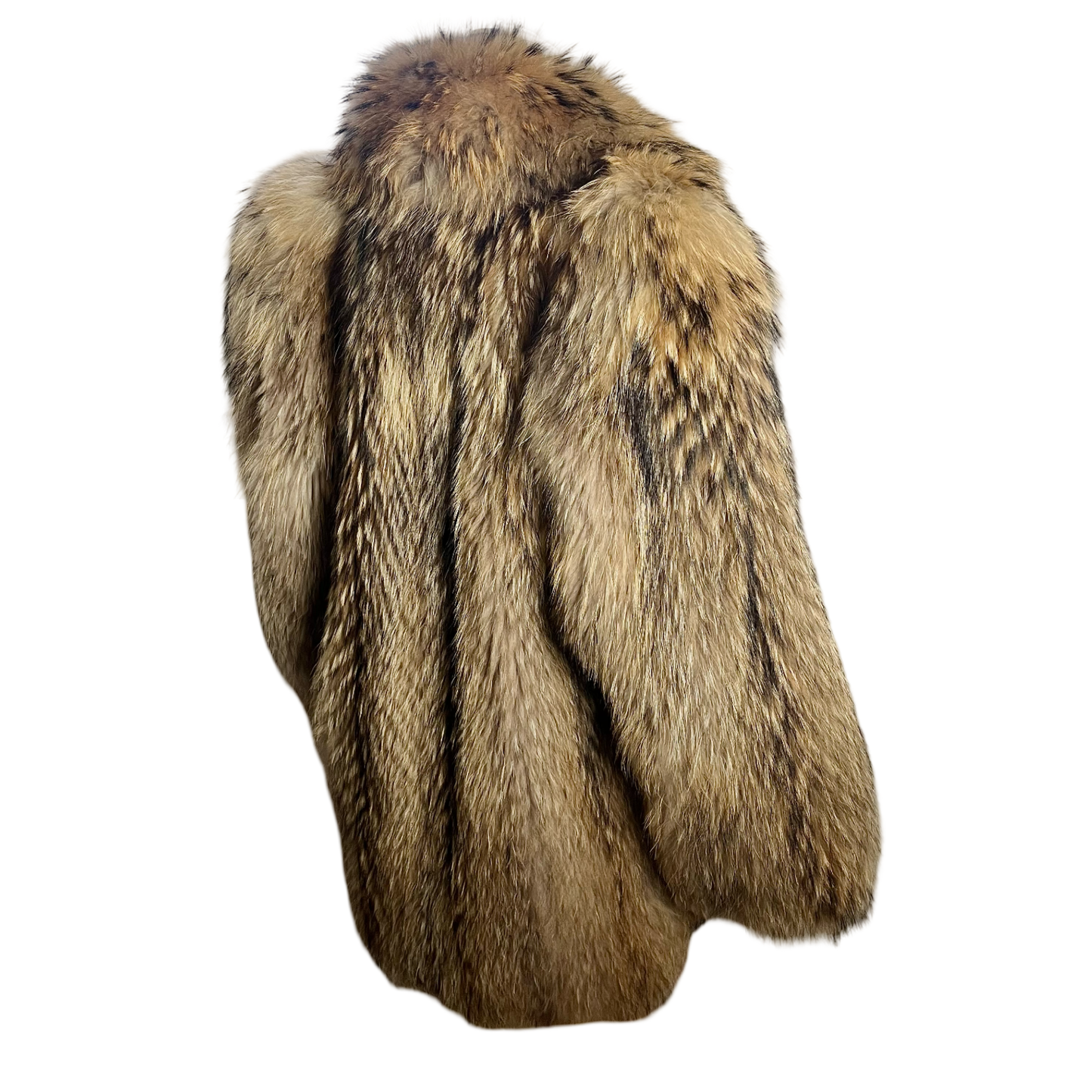 80s Bloomingdale's raccoon fur, size M-L