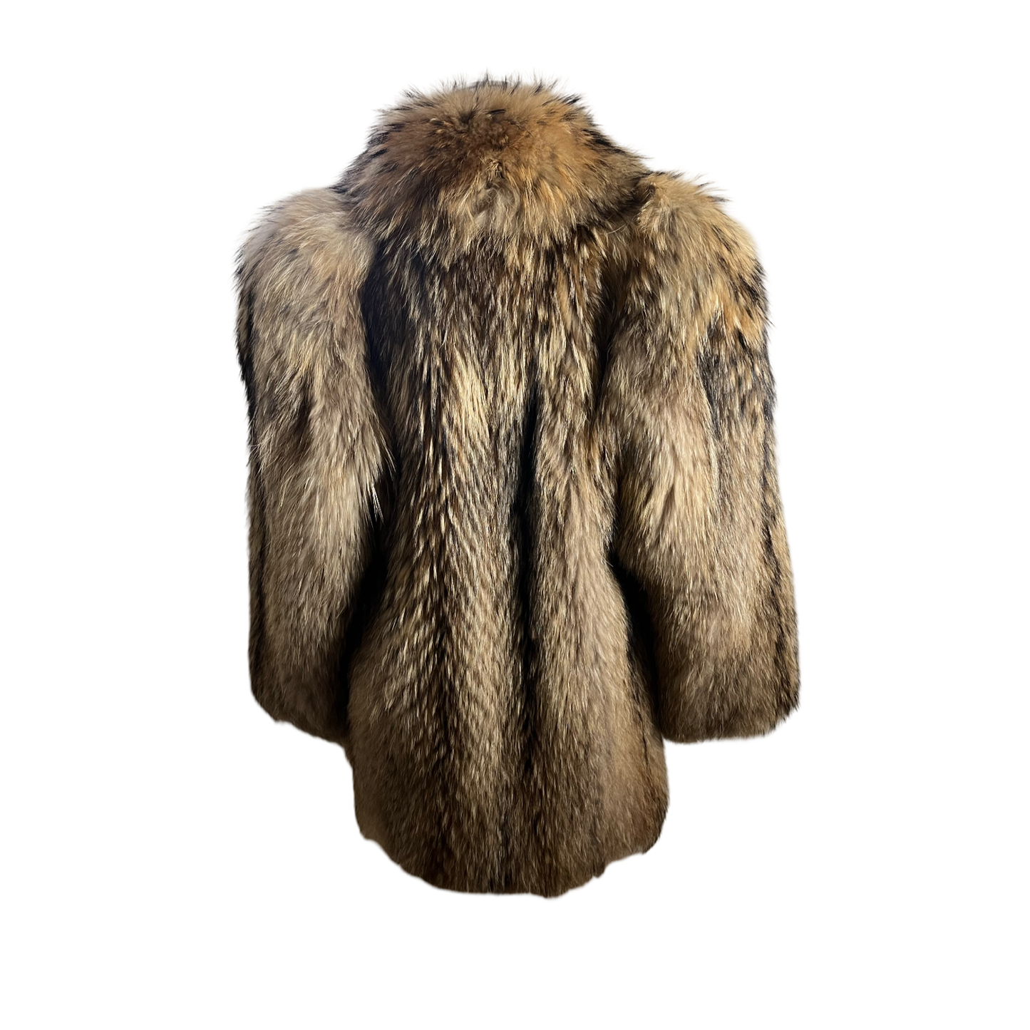 80s Bloomingdale's raccoon fur, size M-L