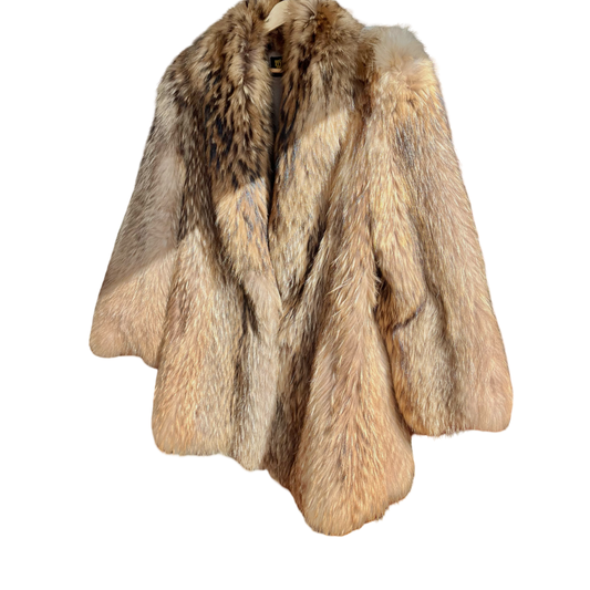 80s Bloomingdale's raccoon fur, size M-L