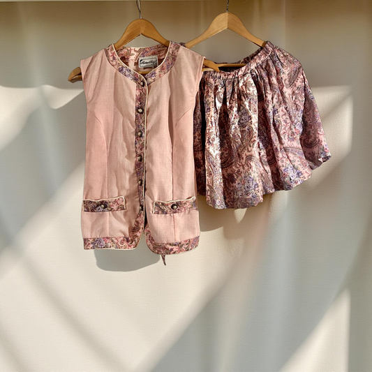 cottage core matching set, 80s