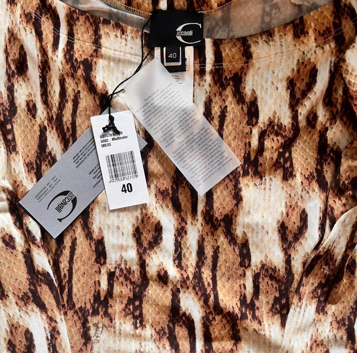hazy honey 'just cavalli' mini dress, US M
