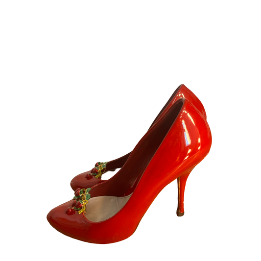strawberry switchblade gucci pumps, US 8